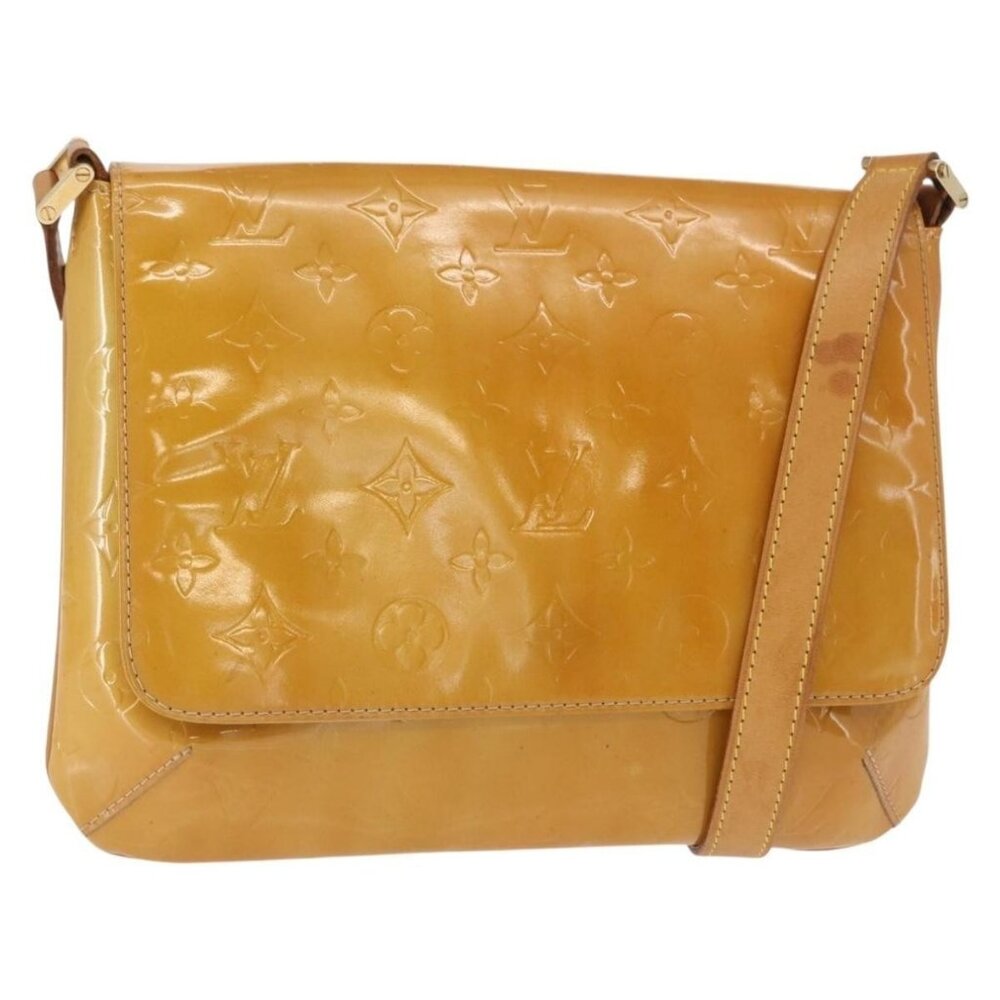 Authentic LOUIS VUITTON Monogram Vernis Thompson Street Bag Beige M91301 LV